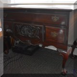 F43. Carved blanket chest by Lane Furniture. 31”h x 45”w x 20” 